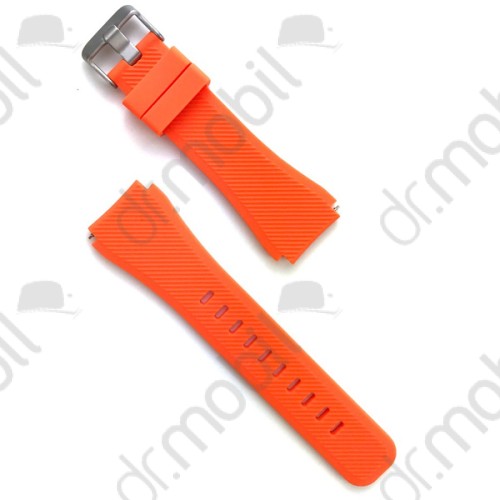 Okosóra kiegészítő szíj Samsung Gear S3 / Watch szilikon óraszíj, 46 mm narancs (utángyártott)